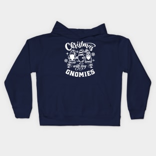 Christmas With My Gnomies Funny Christmas Kids Hoodie